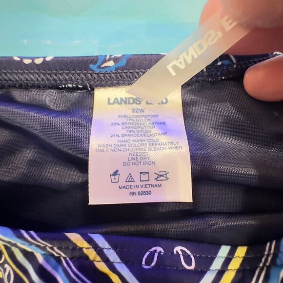 Tankini Swimsuit Top Lands End Size 22 NWOT - Picture 3 of 10